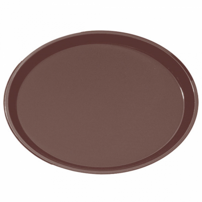 Oval anti-slip bar tray brown fiber 26 x 22" / 67 x 55,5 cm - AZ Boutique