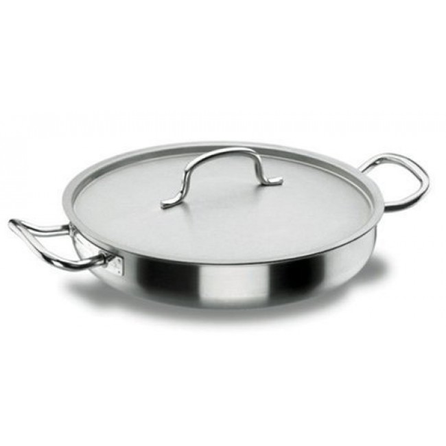 Round paella pan Ø 45cm with lid - induction stainless steel 18/10 - Chef Classic - Lacor