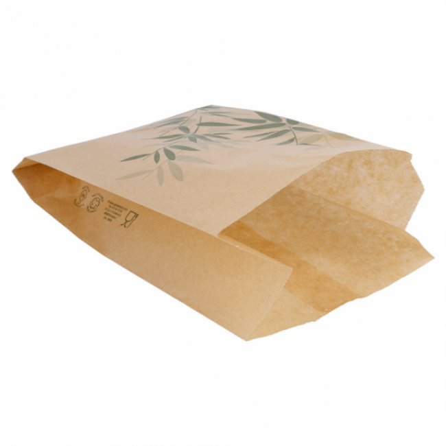 Hamburger anti-grease parchment wrapper 5x3x8" (12x7x18cm) green leaves patterns - Set of 500 - Feel Green - AZ Boutique