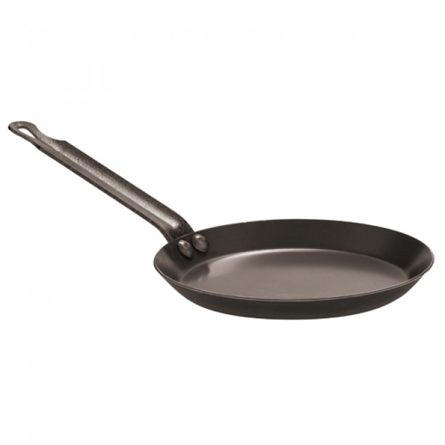 Poêle à crêpe en fer bleu 24cm - Poêle en tôle - Paderno
