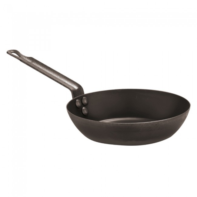 Poêle à frire en fer bleu 24cm - Poêle en tôle - Paderno