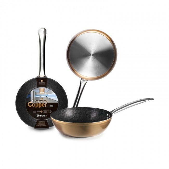 Round paella pan Ø 60cm with lid - induction stainless steel 18/10 - Chef Classic - Lacor