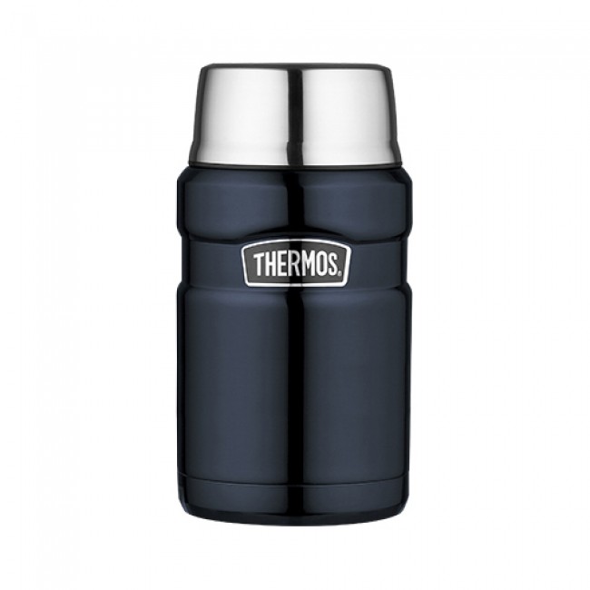 Stainless steel insulated food flask 71cl / 24oz blue - King - Thermos