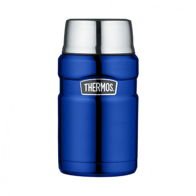 Stainless steel insulated food flask 71cl / 24oz blue - King - Thermos
