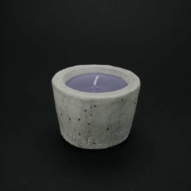 Pot bougie mauve à la lavande 10cm
