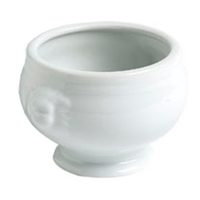 Porcelain soup bowl white 0.56qt - Tête de lion - Cosy & Trendy