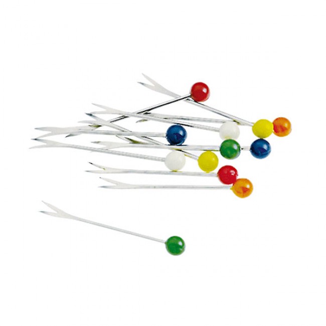 Escargot fork - 2 pikes - Batch of 12 - Matching colors - Paderno