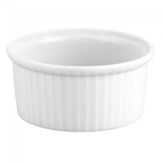 Porcelain classic pleated ramekin 1oz / 3cl white 2" / 5cm - Buffet - Pillivuyt