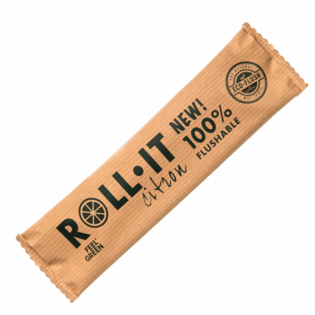 Flushable wipes 5.7x1.5" (14.5 x 4cm) white cellulose 50 g/m² - Set of 1280 - Feel Green - AZ Boutique