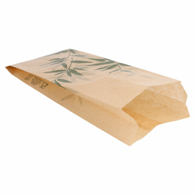 Sandwich anti-grease parchment wrapper 4x2x9" (9x4x22cm) green leaves patterns - Set of 500 - Feel Green - AZ Boutique