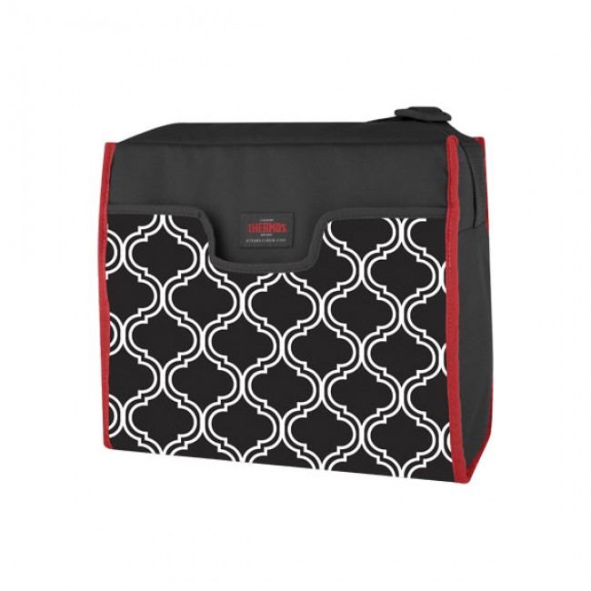 Insulated rectangular lunch kit 270oz / 8L black and white - Raya Premium Brooke - Thermos