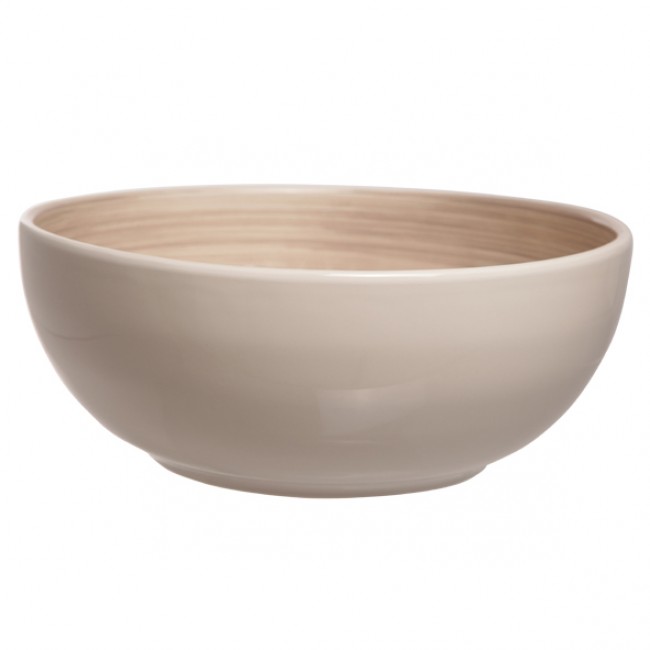 Sandstone round salad bowl beige and brown 10" / 25cm - Singly sold - Turbolino - Cosy & Trendy