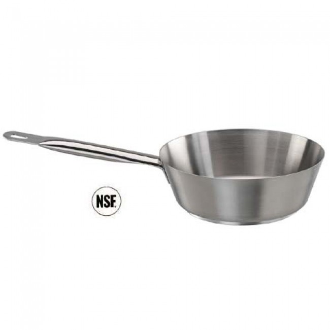 Sauteuse évasée en inox 18/10 - Ø 24 cm - Série 1000 - Paderno