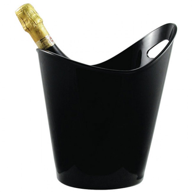 Oval wine bucket in black acrylic - Bucket - Paderno