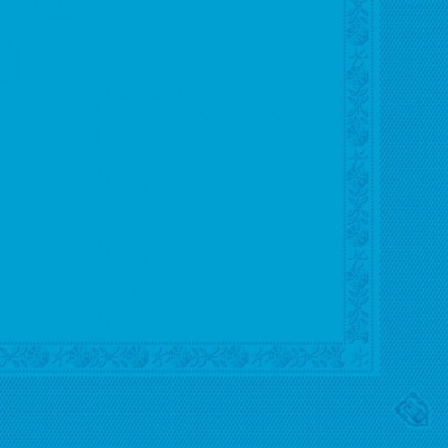 Serviette bleu turquoise en papier tissu  2 plis 40 x 40cm - Lot de 100 - Serviettes - AZ boutique