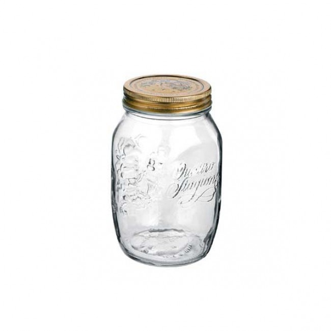Canning jar 1 L with lids 86mm - Set of 12 - Quattro Stagioni - Bormioli Rocco