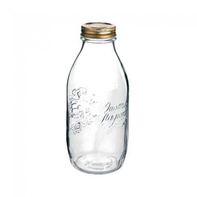 Canning bottle 1L / 33 3/4oz with lid 56mm / 2 1/4" - Set of 12 - Quattro Stagioni - Bormioli Rocco