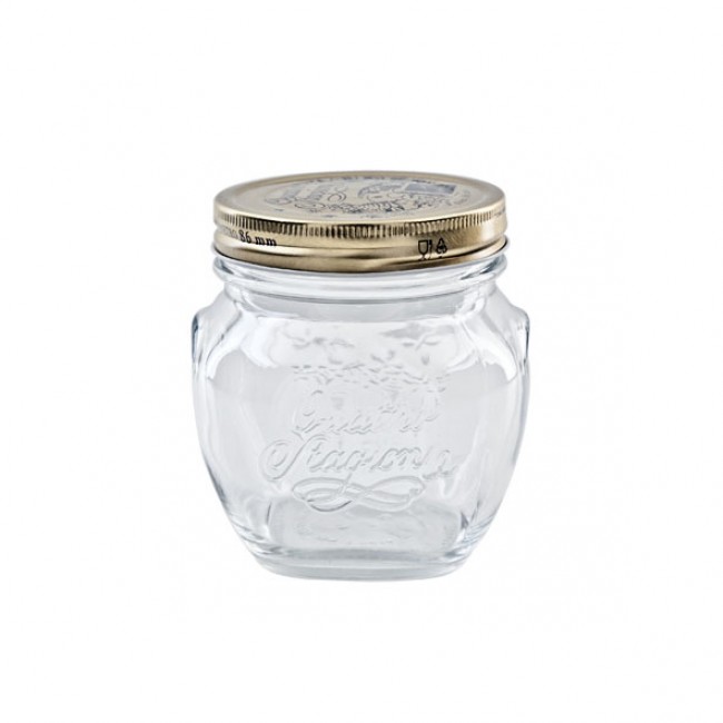 Canning / jam jar 50cl / 17oz with lid 86mm 3 1/2" - Set of 12 - Quattro Stagioni - Bormioli Rocco