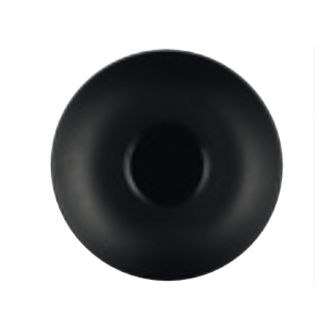 Black porcelain lunch saucer 6.5 in / 16.5 cm