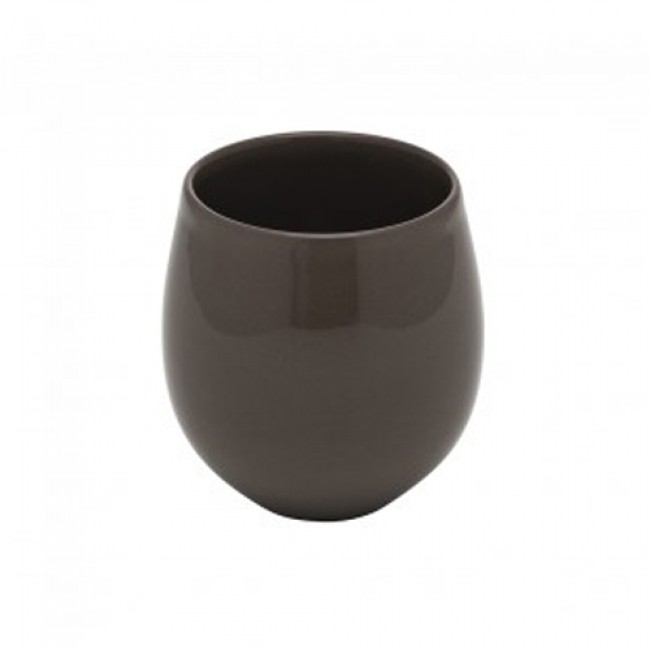 Sandstone tea cup 7oz/20cl dark grey - Singly sold - Bahia - Guy Degrenne