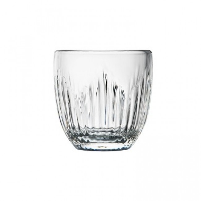 Transparent glass expresso cup organ stop patterns 3.4 oz / 10 cl - Set of 6