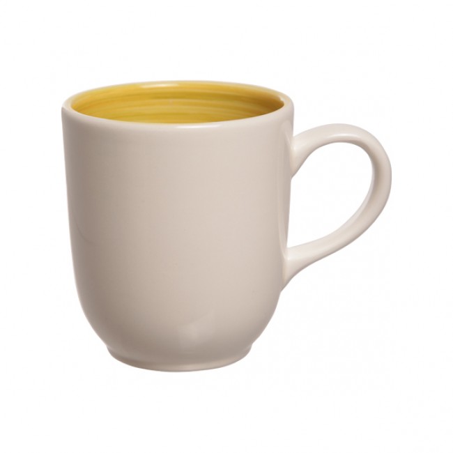 Sandstone mug 12oz / 35cl beige and yellow - Set of 6 - Turbolino - Cosy & Trendy