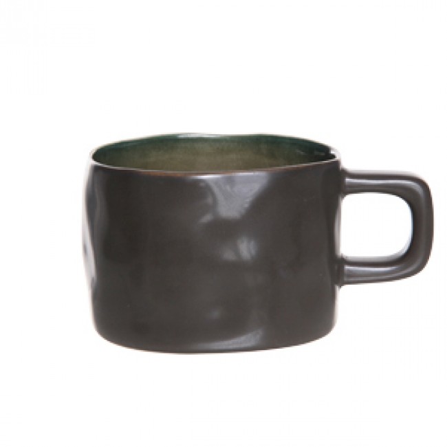 Cup black and green 7oz  / 23cl - Laguna Verde - Cosy & Trendy