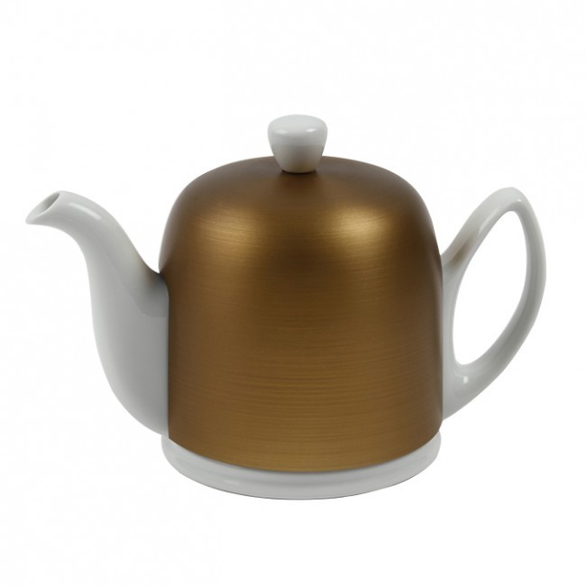 White teapot 6 cups - Alu bronze bell - Salam - Guy Degrenne