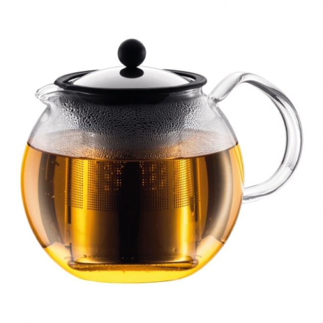 Théière Salam noire mate 4 tasses de 70cl en acier et porcelaine - Guy Degrenne