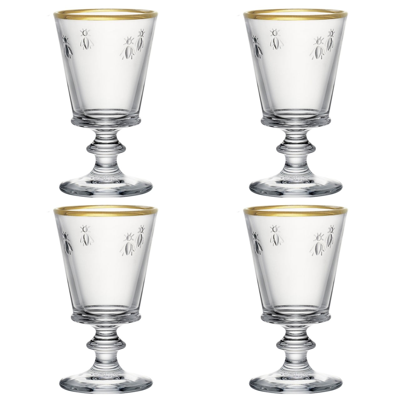 Wine glass 8oz / 24cl gold rim - Abeille - La Rochère Wine glass 8oz / 24cl gold rim - Abeille - La Rochère