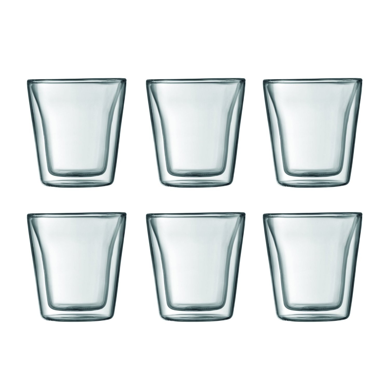 Bodum Canteen 3 oz Double Wall Glass Set of 6