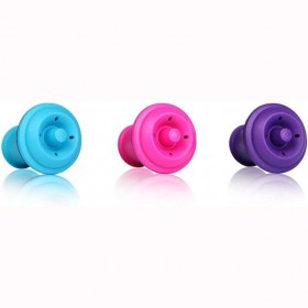 Colorful Wine stoppers - Set of 3 (pink/blue/purple)