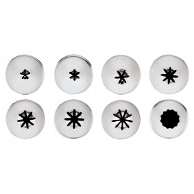 Indented pastry tube - Inox - Batch of 8