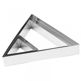 Stainless steel triangle pastry frame  -  Side 9.4" / 24cm x h 1.6" / 4.5 cm - Singly sold