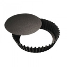 Ribbed removable non-stick pie pan 3.9 in / 10 cm - Set of 6