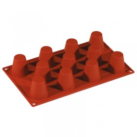 Flexible silicone mold - 11 italian babàs