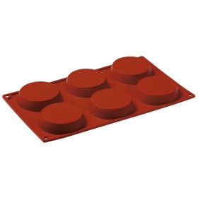 Flexible silicone mold - 6 tiny tarts