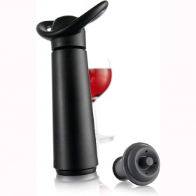 Black steel vacuum pump set + 1 bottle stopper