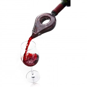 Translucent black wine aerator