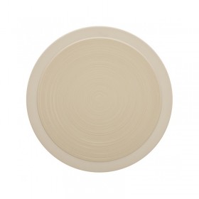 Sandstone round flat plate 6" / 14cm dune- singly sold