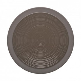 Sandstone round flat plate 10" / 26cm basalt - singly sold