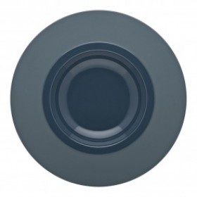 Sandstone round pasta plate 10" / 26cm blue - singly sold