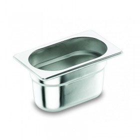 Stainless steel 18/10 gastronorm container GN 1/3 17.6x 32.5 x 2cm/6.6" x 12.6" x 0.8"