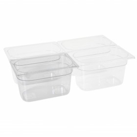 Tritan BPA free gastronorm container GN 1/4 26.5x 16.2 x 20cm/10.2" x 6.3" x 7.8"