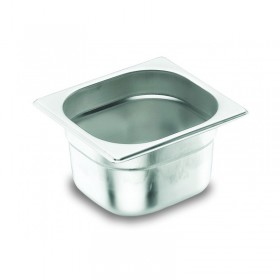 Stainless steel gastronorm container GN 1/6 17.6x 16.2 x 15cm/6.6" x 6.3" x6"