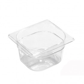 Tritan BPA free gastronorm container GN 1/6 17.6x 16.2 x 15cm/6.6" x 6.3" x6"