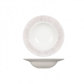 Round pasta bowl 14" / 35cm white patina - Singly sold