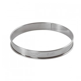 Cake / tart ring stainless steel - height 0.8 in / 2 cm - diameter 5.5 in / 14 cm