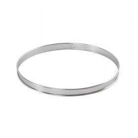 Cake / tart ring stainless steel - height 0.8 in / 2 cm - diameter 10.2 in / 26 cm