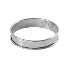 Cake / tart ring stainless steel - height 0.8 in / 2 cm - diameter 3.5 in / 9 cm